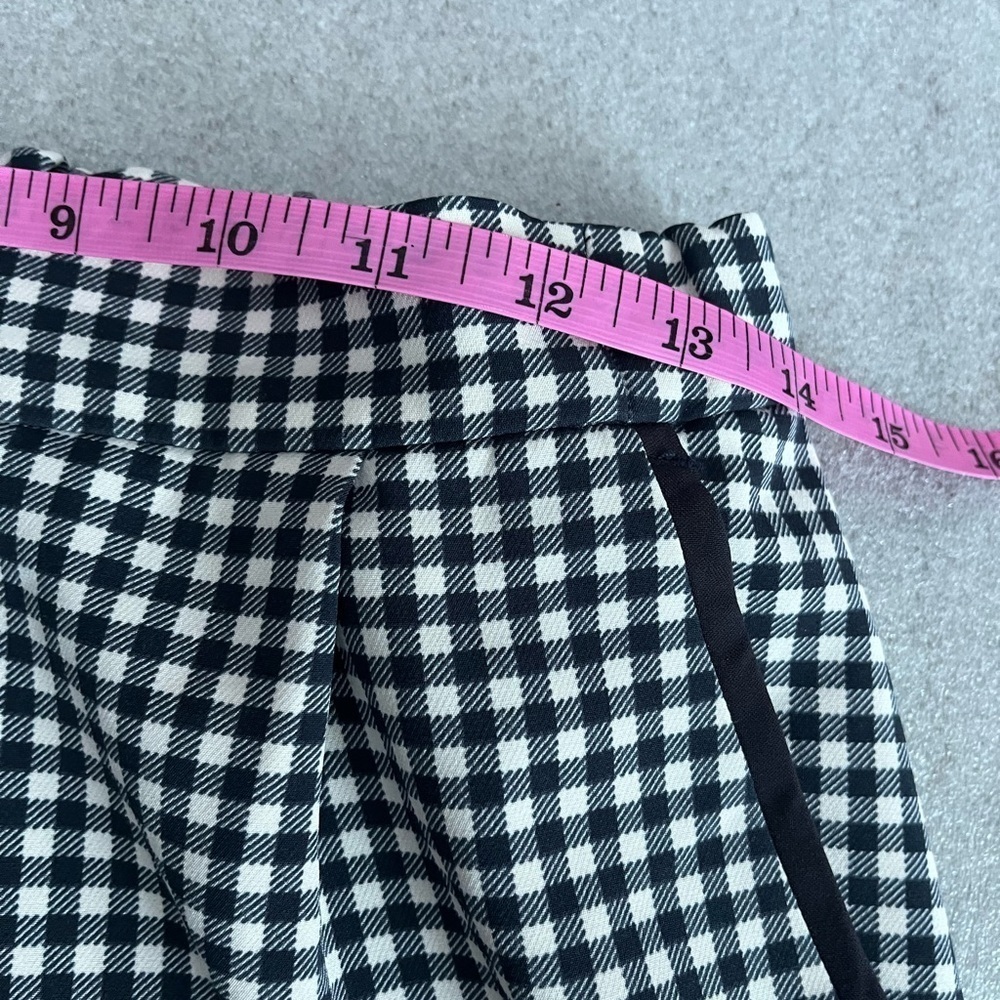 [US6]Weekend MaxMara Black and White Gingham Cropped Ankle Pants - Picture 6 of 11